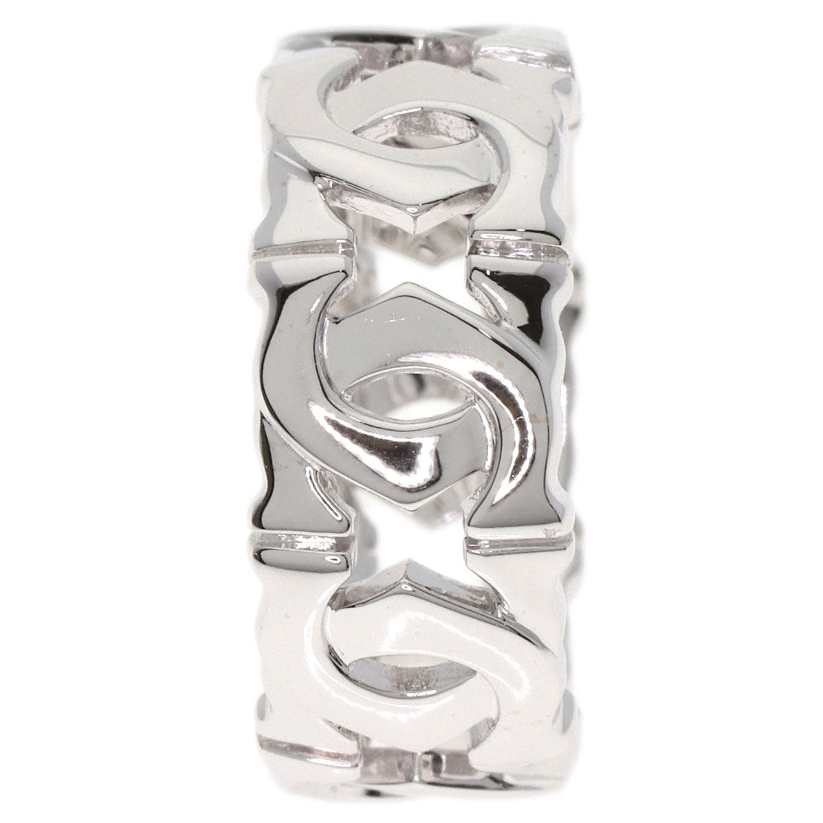 CARTIER Entrelaces #51 Ring K18 White Gold Ladies [Used]
