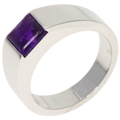 CARTIER Tank Amethyst #51 Ring K18 White Gold Ladies [Used]