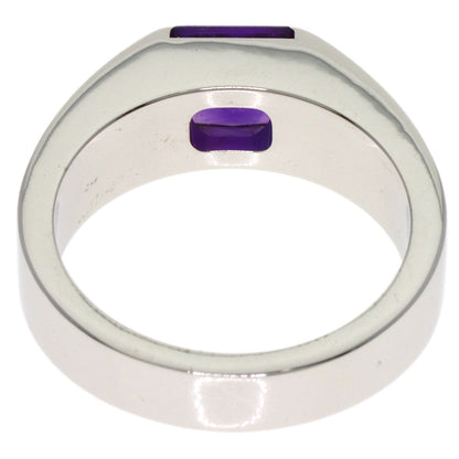 CARTIER Tank Amethyst #51 Ring K18 White Gold Ladies [Used]