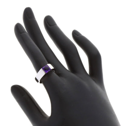 CARTIER Tank Amethyst #51 Ring K18 White Gold Ladies [Used]