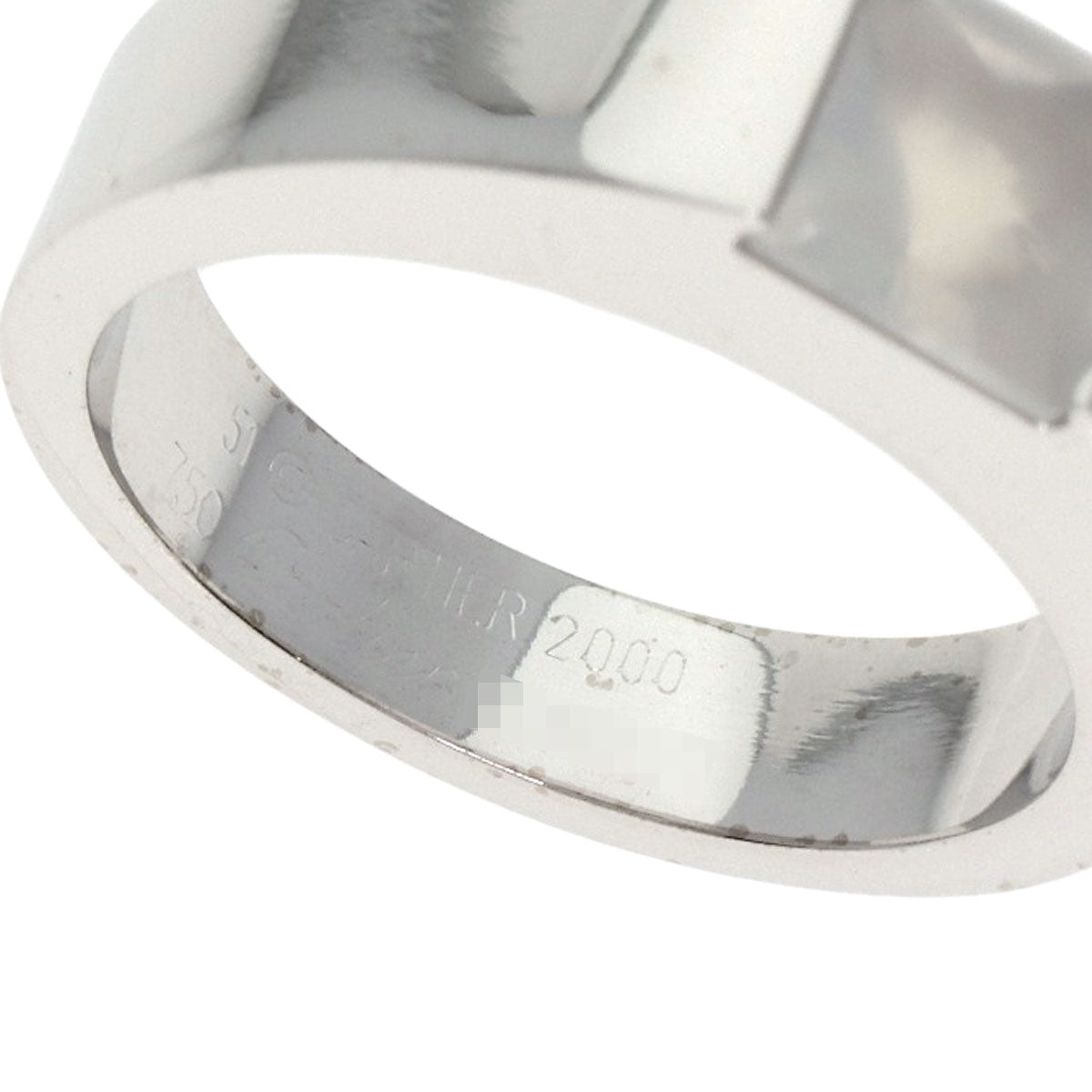 CARTIER Tank Moonstone #51 Ring K18 White Gold Ladies [Used]