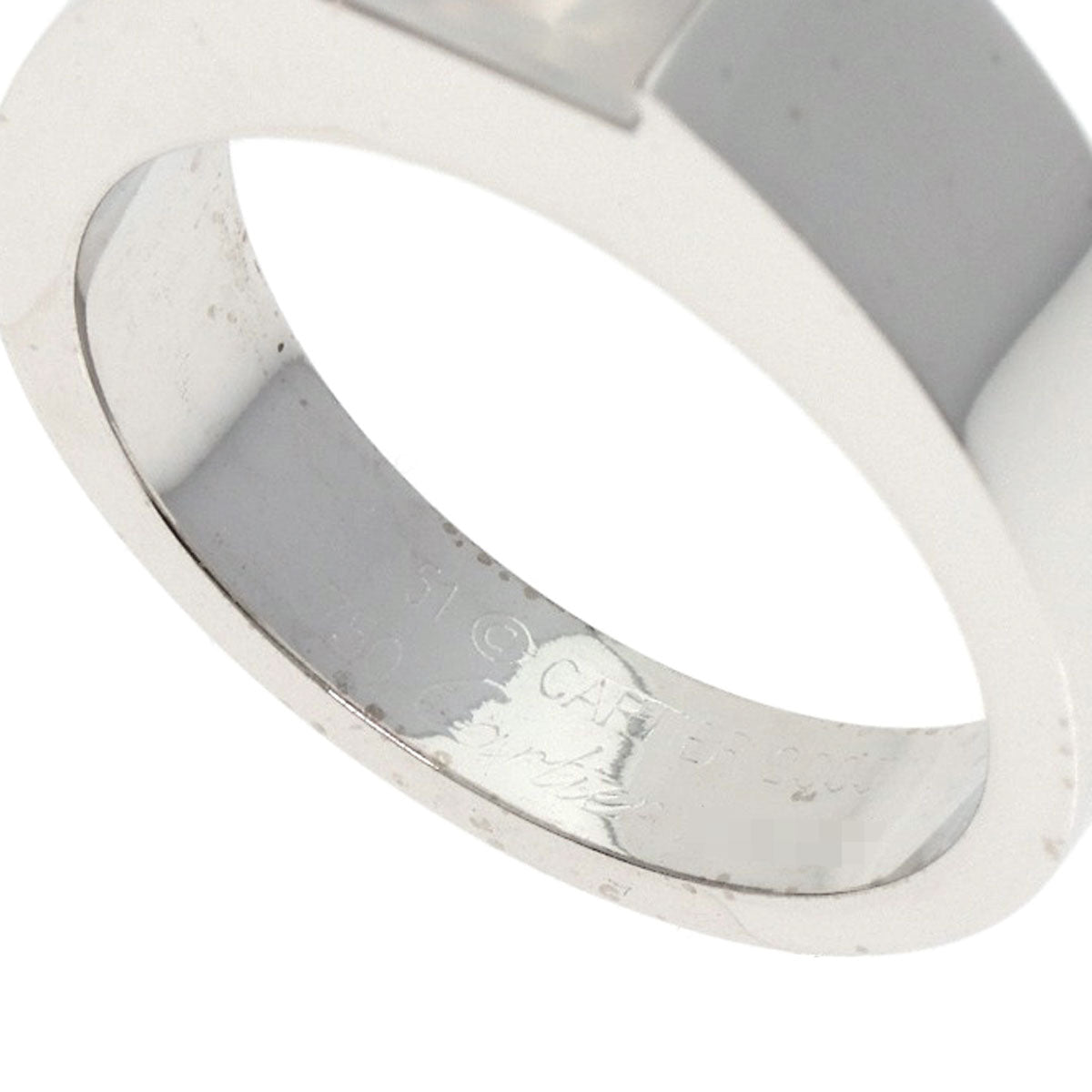 CARTIER Tank Moonstone #51 Ring K18 White Gold Ladies [Used]