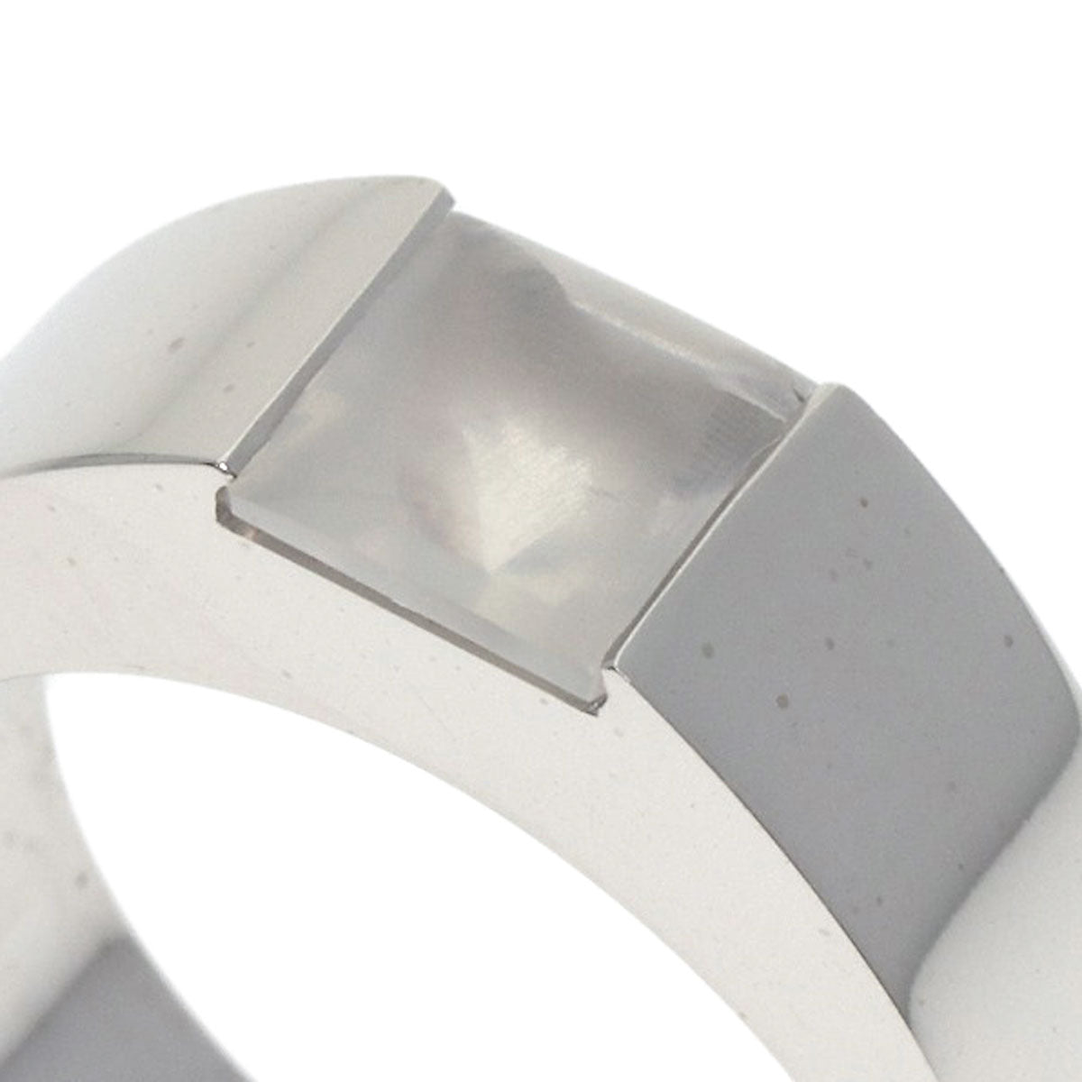 CARTIER Tank Moonstone #51 Ring K18 White Gold Ladies [Used]