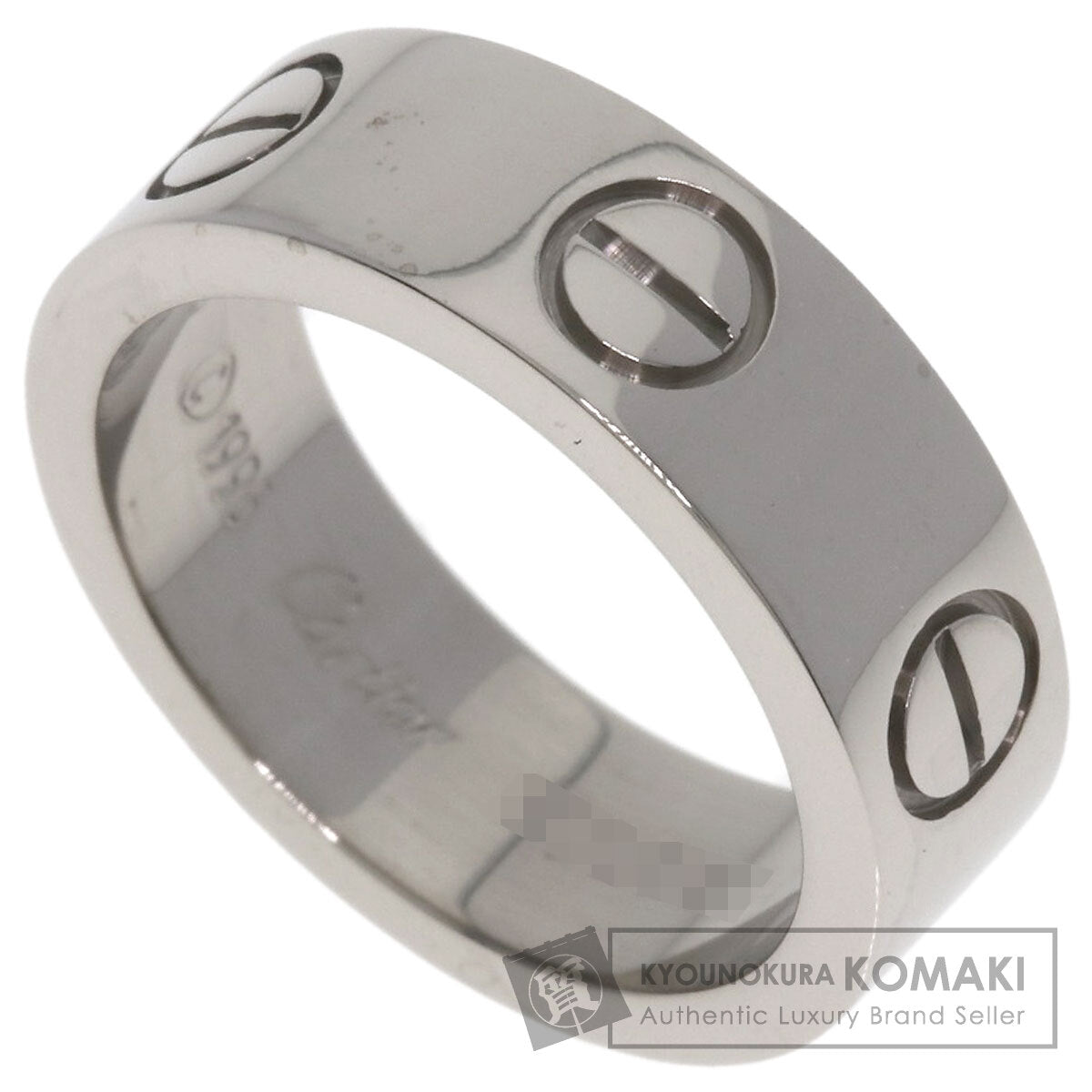 CARTIER love ring #47 Ring K18 White Gold Ladies [Used]