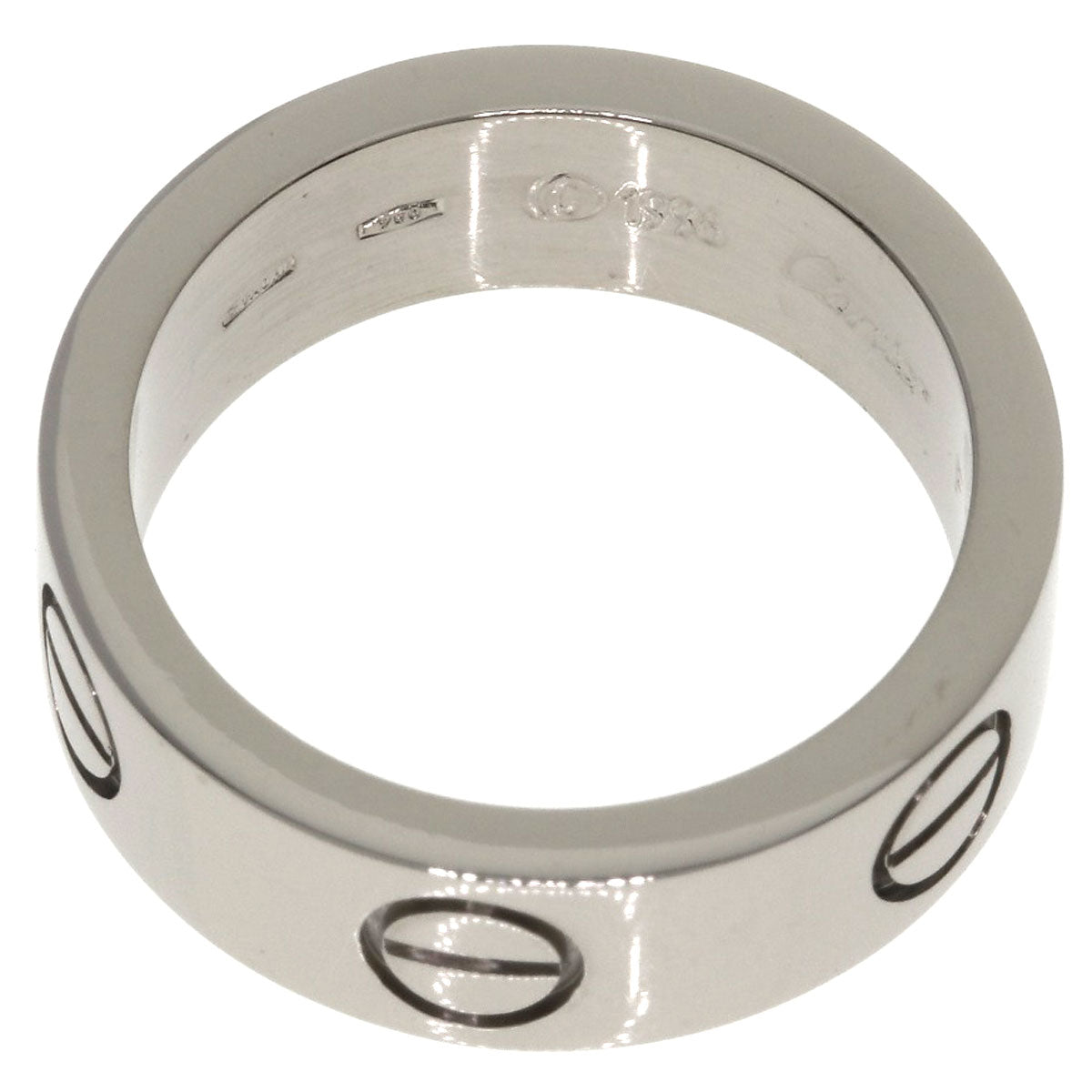 CARTIER love ring #47 Ring K18 White Gold Ladies [Used]
