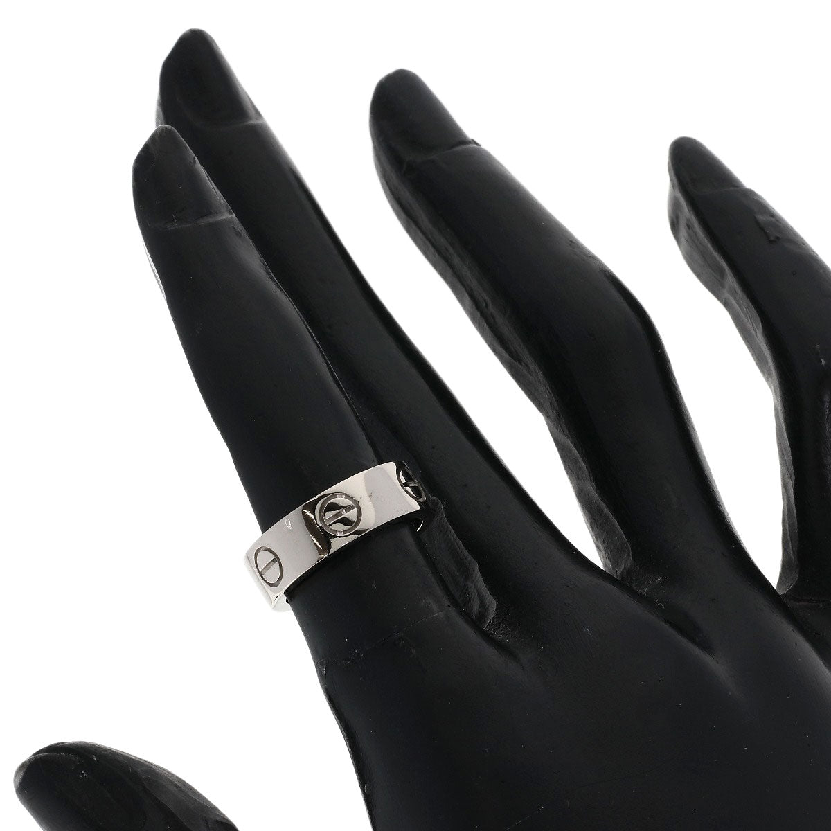 CARTIER love ring #47 Ring K18 White Gold Ladies [Used]