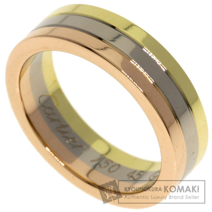 CARTIER Three Color #45 Ring K18 Yellow Gold K18 White GoldLadies [Used]