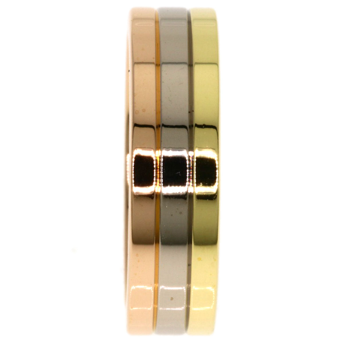 CARTIER Three Color #45 Ring K18 Yellow Gold K18 White GoldLadies [Used]