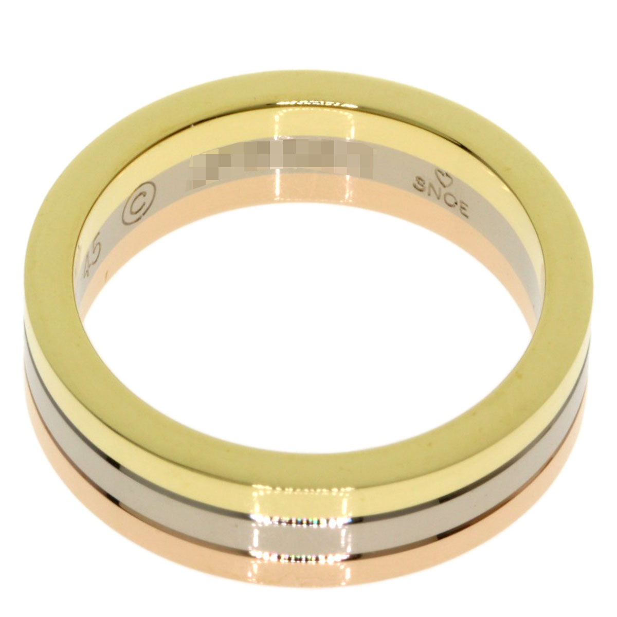 CARTIER Three Color #45 Ring K18 Yellow Gold K18 White GoldLadies [Used]