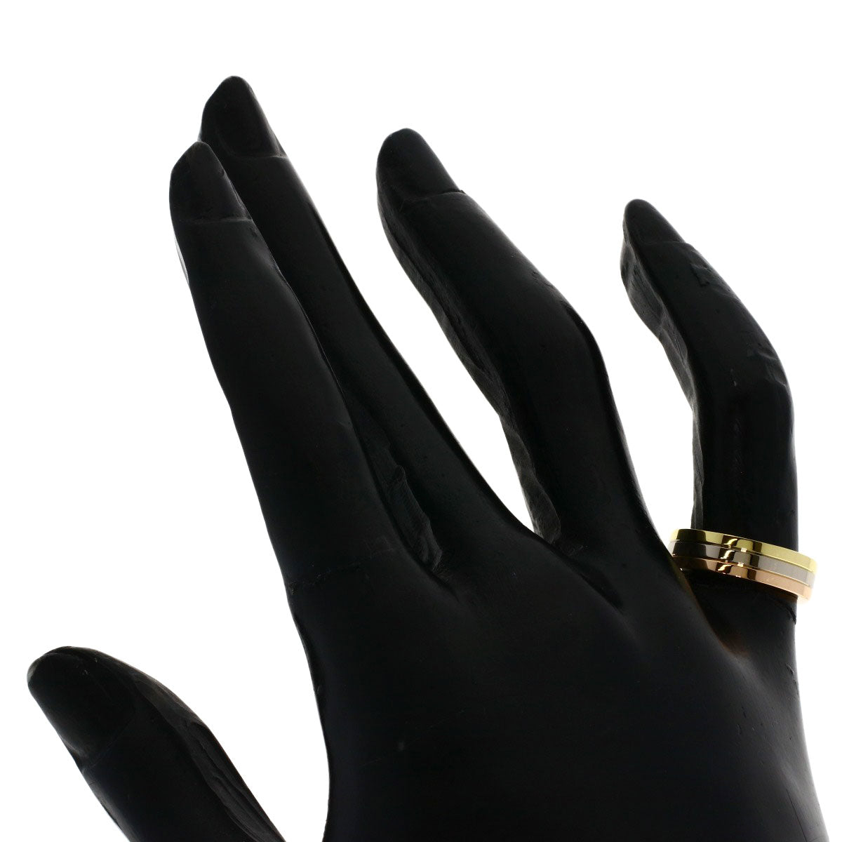 CARTIER Three Color #45 Ring K18 Yellow Gold K18 White GoldLadies [Used]