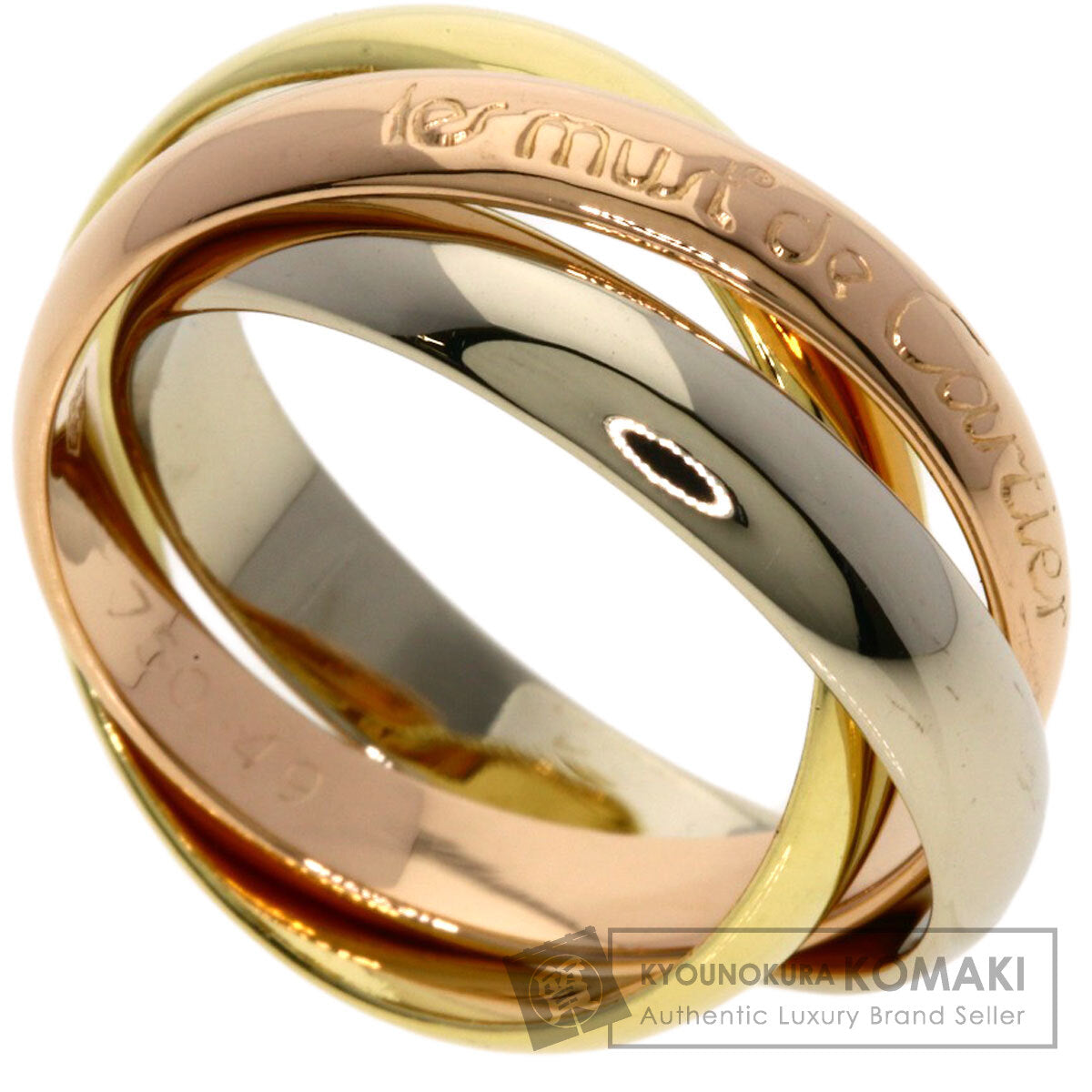 CARTIER Trinity #49 Ring K18 Yellow Gold K18 White GoldLadies [Used]