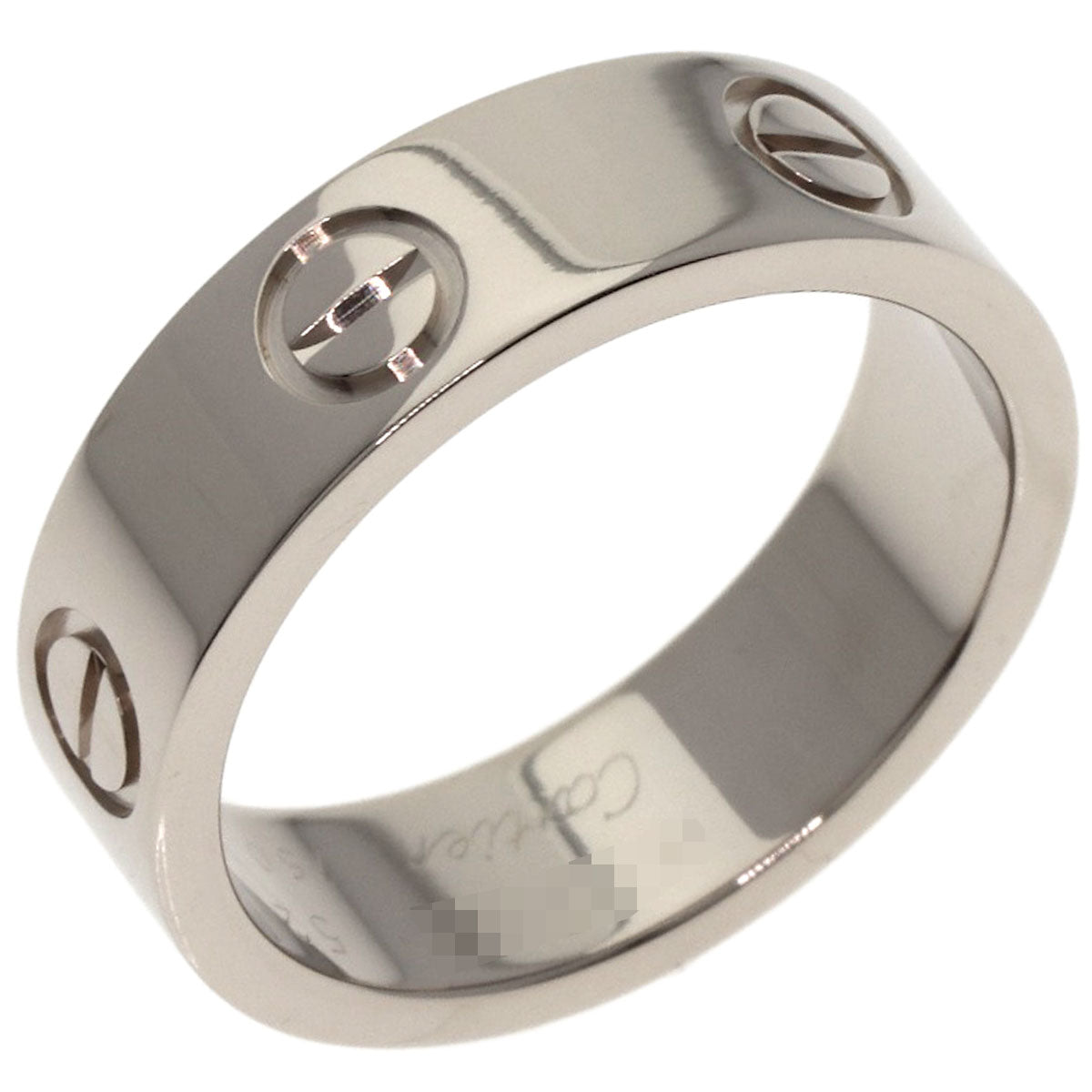 CARTIER love ring #52 Ring K18 White Gold Ladies [Used]