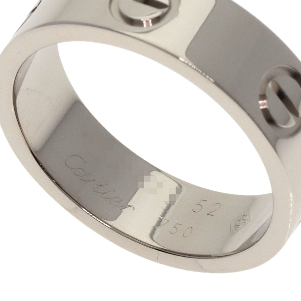 CARTIER love ring #52 Ring K18 White Gold Ladies [Used]