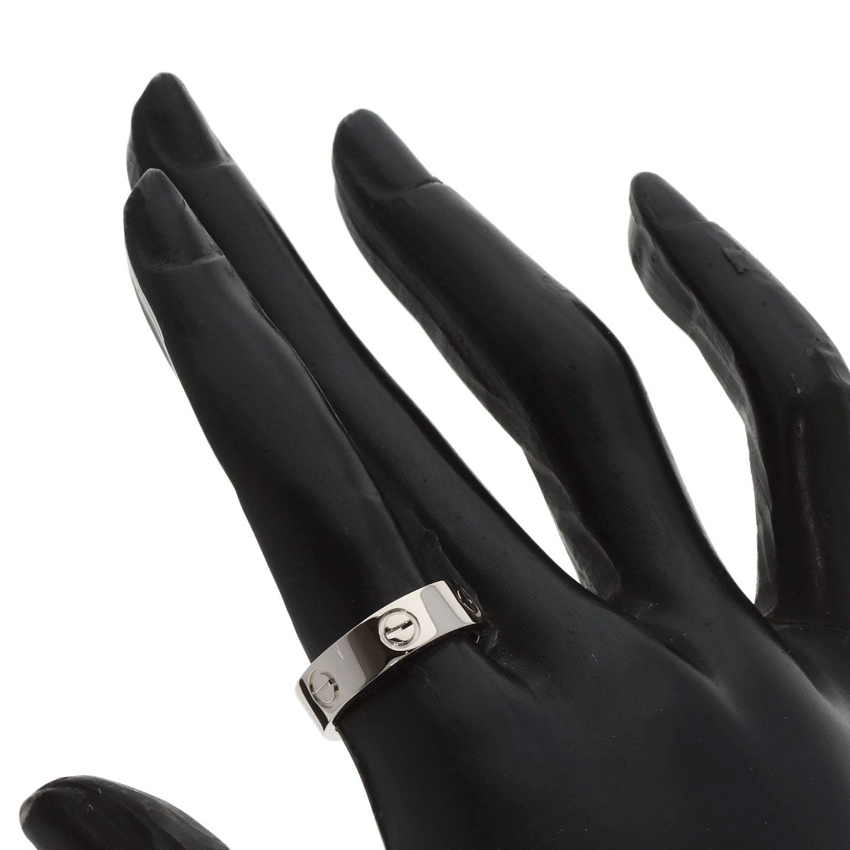 CARTIER love ring #52 Ring K18 White Gold Ladies [Used]