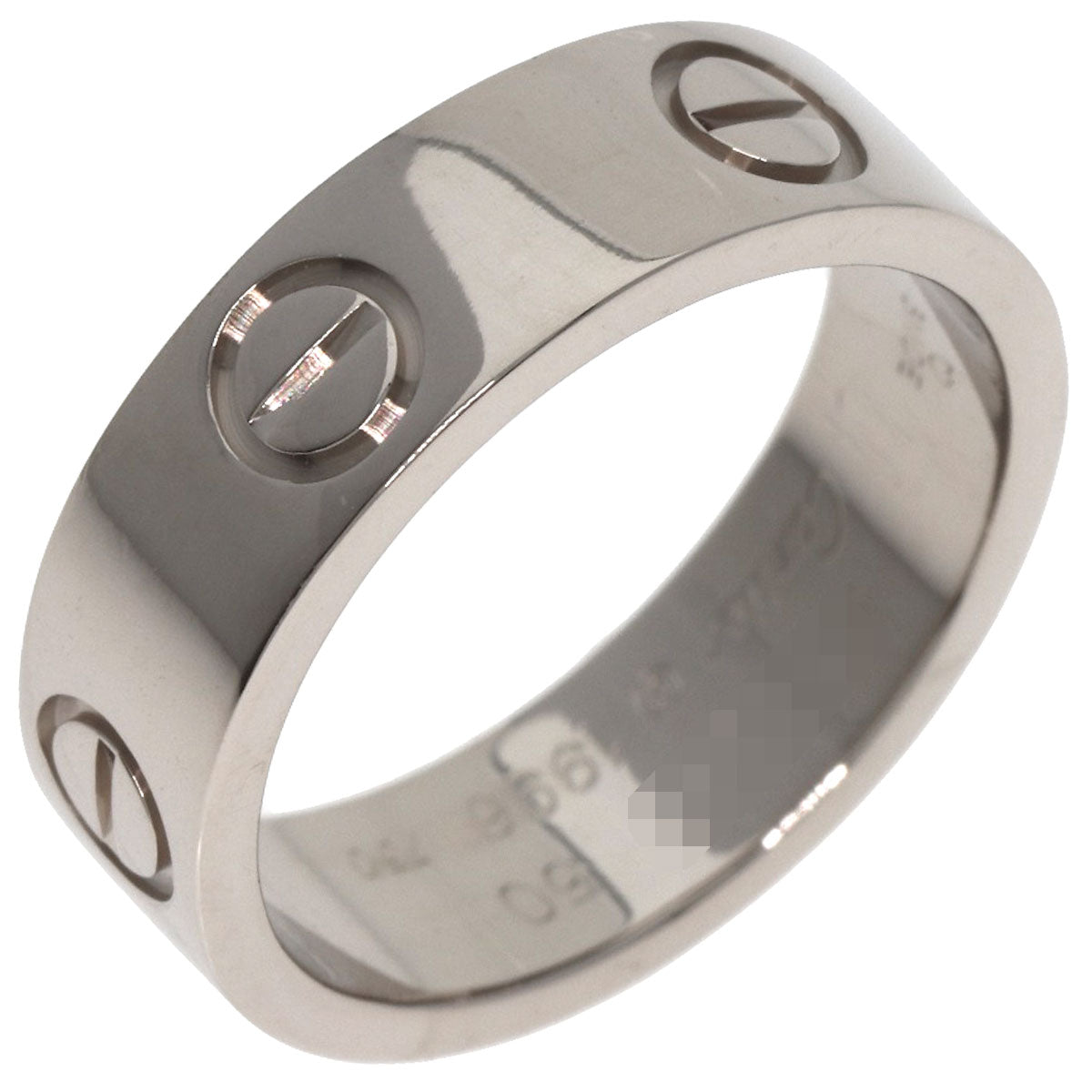 CARTIER love ring #50 Ring K18 White Gold Ladies [Used]