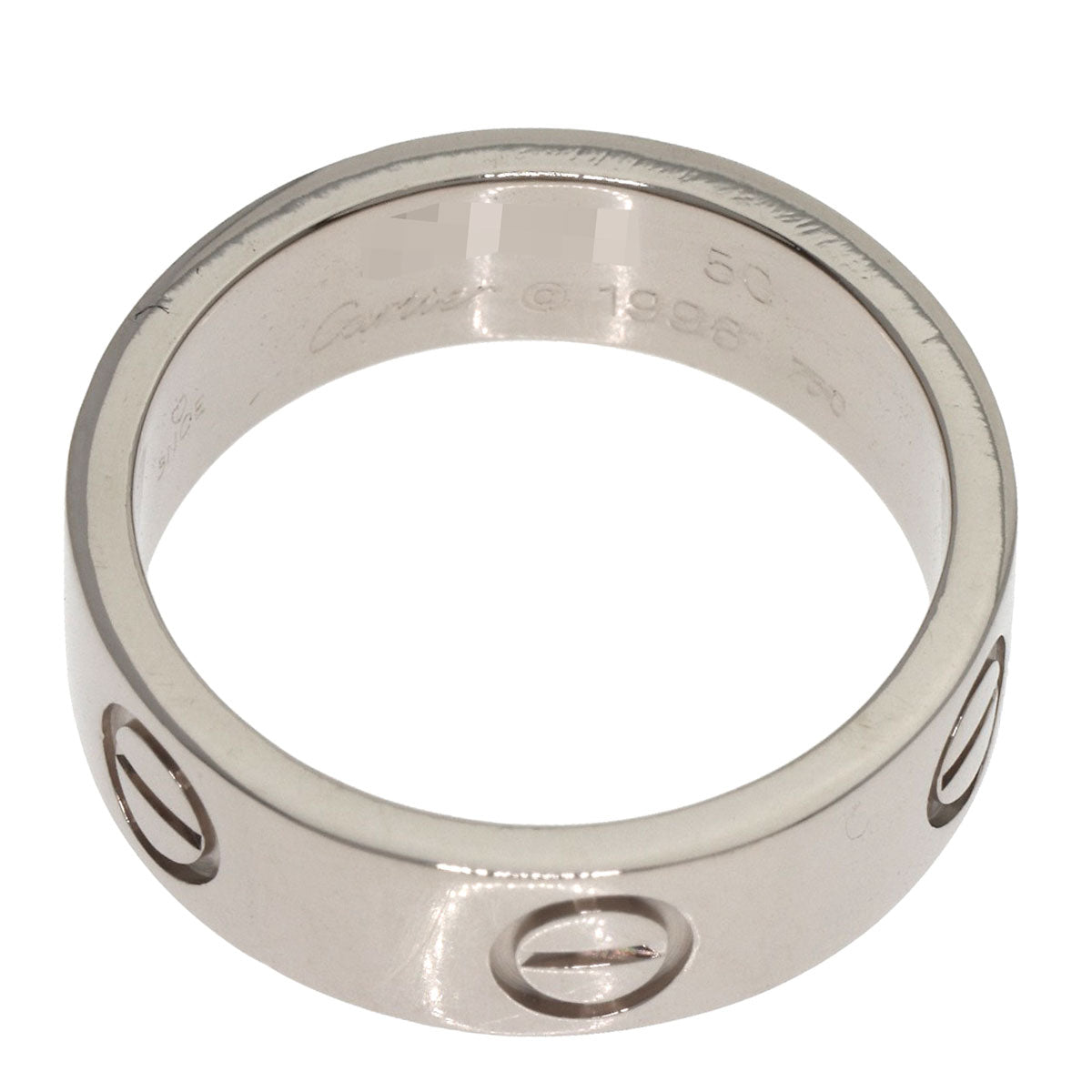 CARTIER love ring #50 Ring K18 White Gold Ladies [Used]