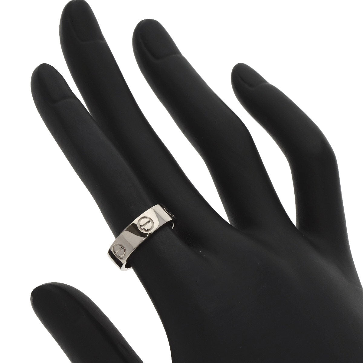 CARTIER love ring #50 Ring K18 White Gold Ladies [Used]