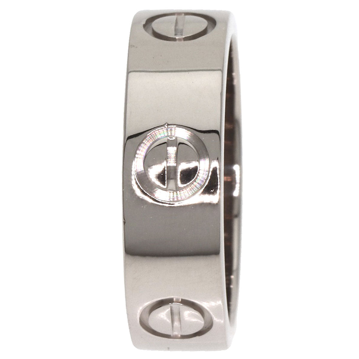 CARTIER love ring #50 Ring K18 White Gold Ladies [Used]