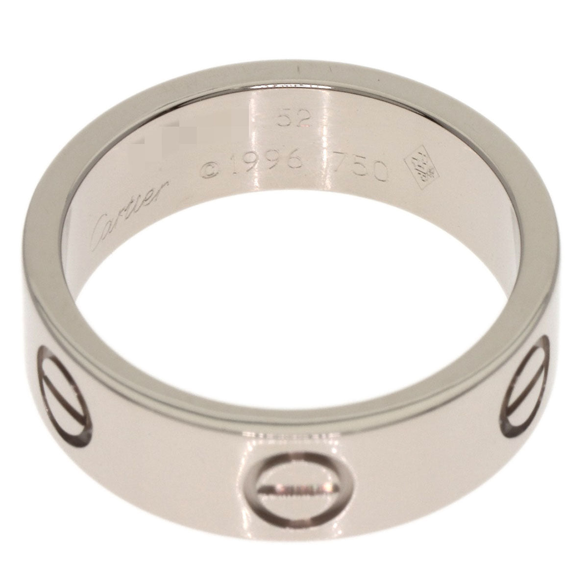 CARTIER love ring #52 Ring K18 White Gold Ladies [Used]