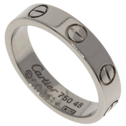 CARTIER mini love ring #48 Ring K18 White Gold Ladies [Used]