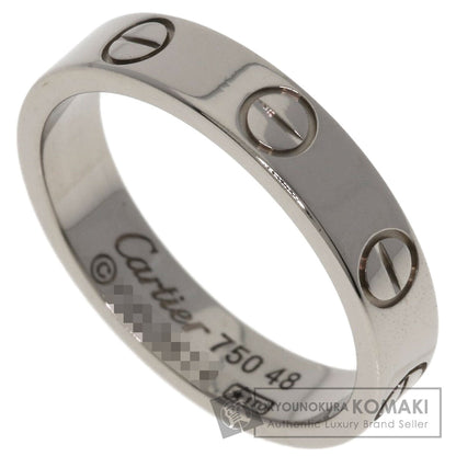CARTIER mini love ring #48 Ring K18 White Gold Ladies [Used]