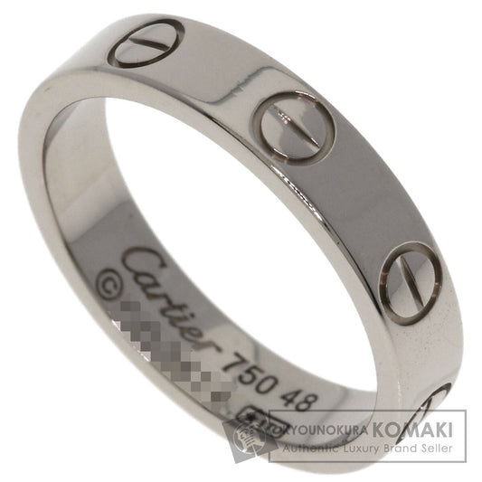 CARTIER mini love ring #48 Ring K18 White Gold Ladies [Used]