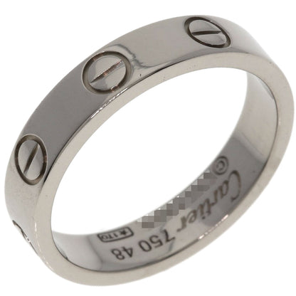 CARTIER mini love ring #48 Ring K18 White Gold Ladies [Used]
