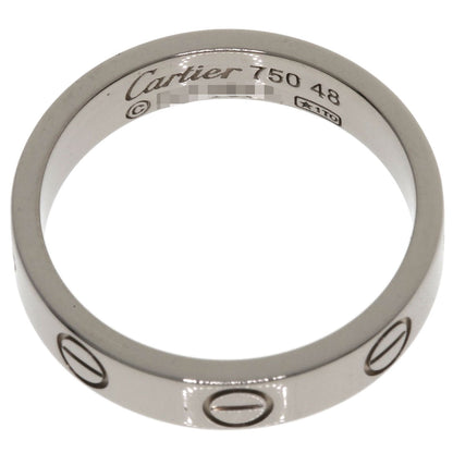 CARTIER mini love ring #48 Ring K18 White Gold Ladies [Used]