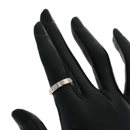 CARTIER mini love ring #48 Ring K18 White Gold Ladies [Used]