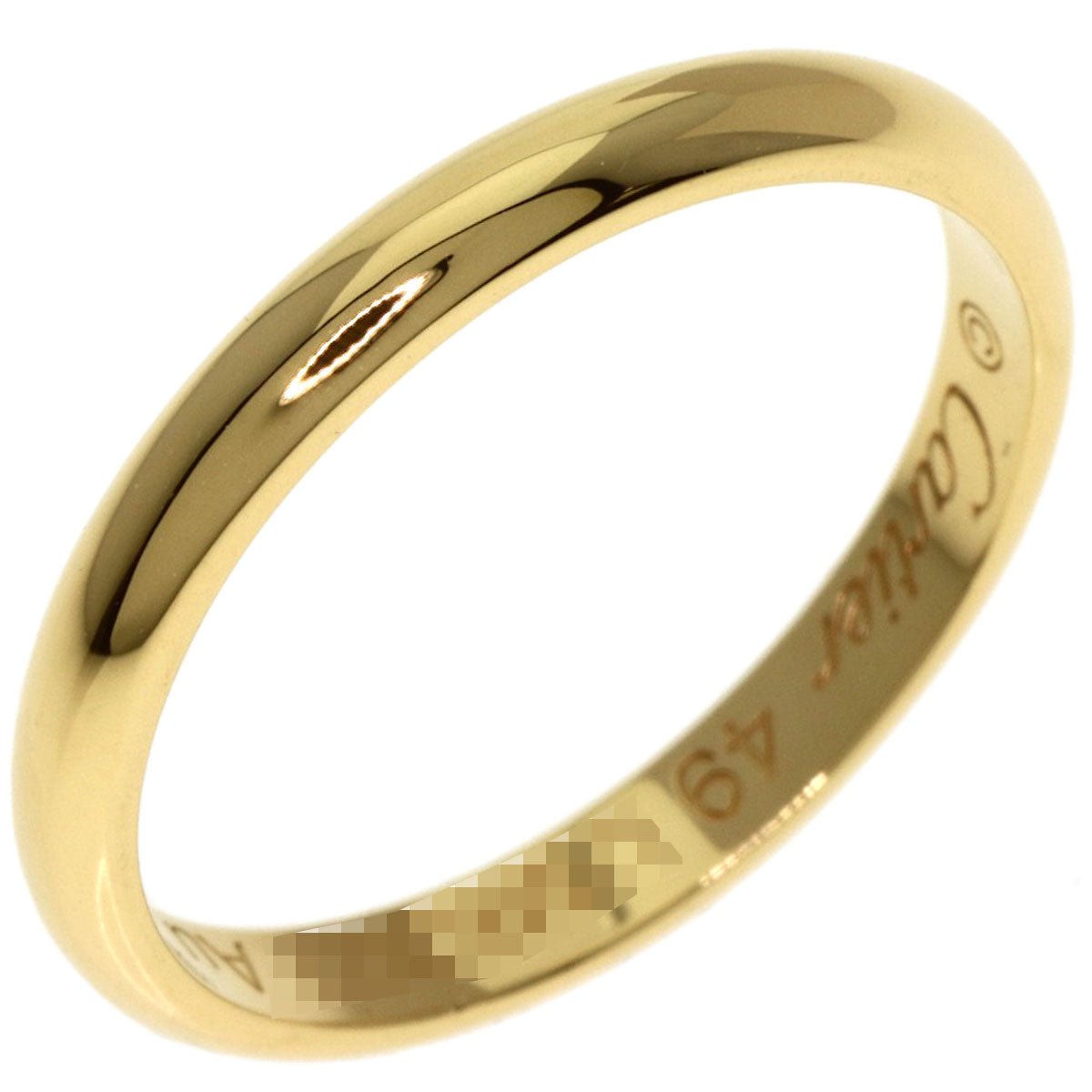 CARTIER Wedding Band #49 Ring K18 Yellow Gold Ladies [Used]