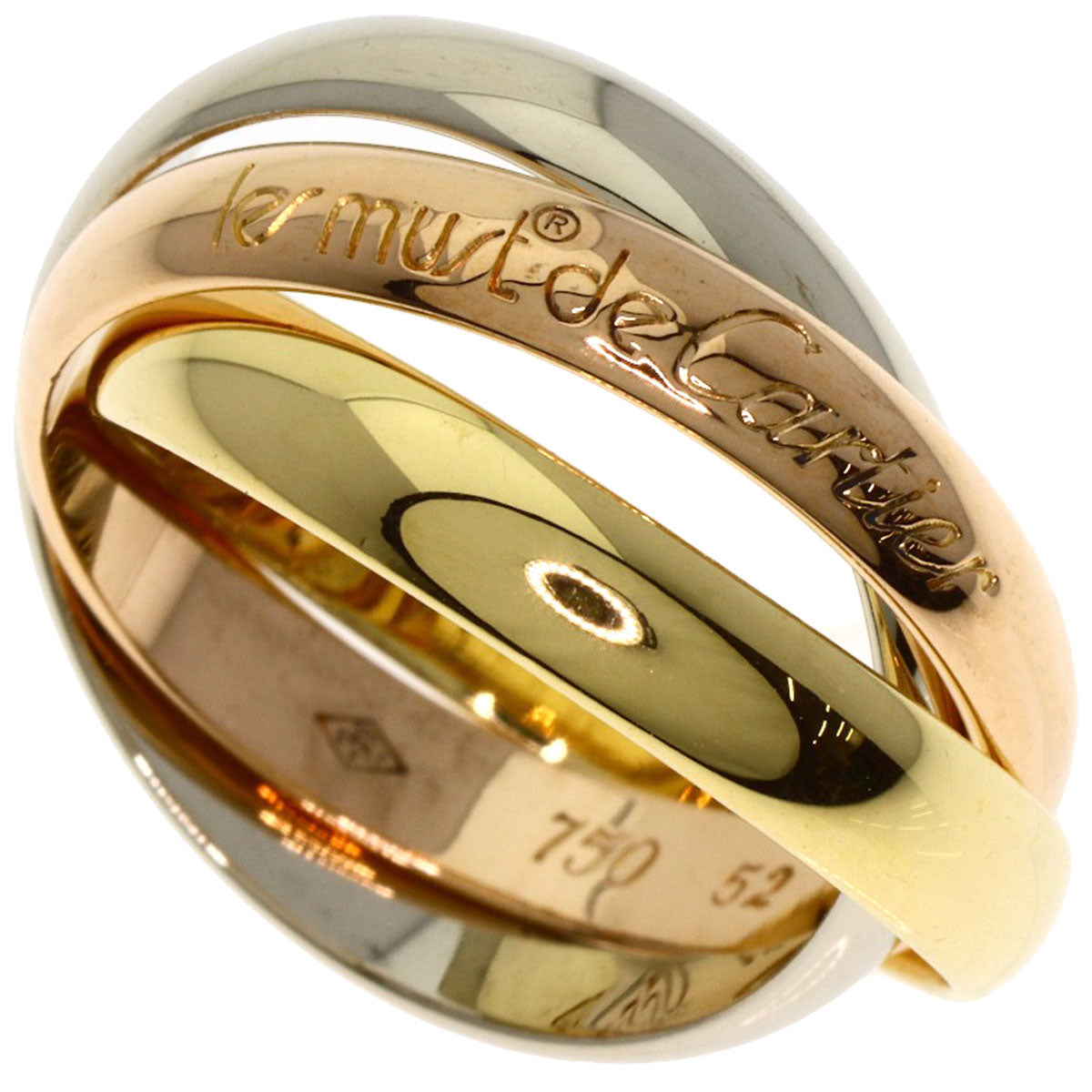 CARTIER Trinity #52 Ring K18 Yellow Gold K18 White GoldLadies [Used]