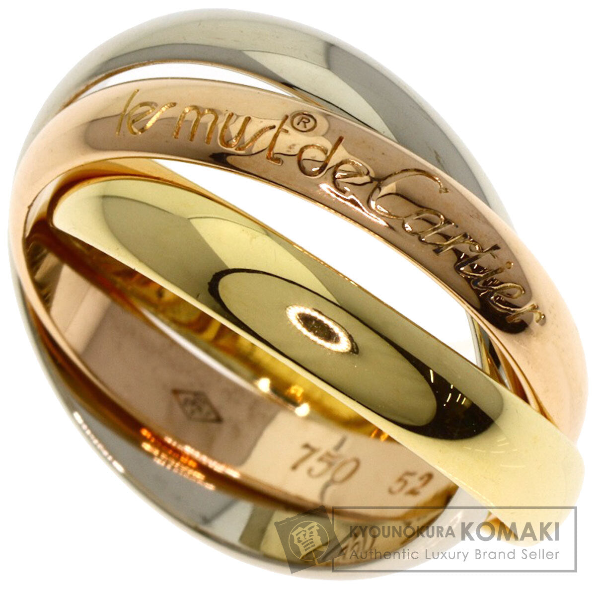 CARTIER Trinity #52 Ring K18 Yellow Gold K18 White GoldLadies [Used]