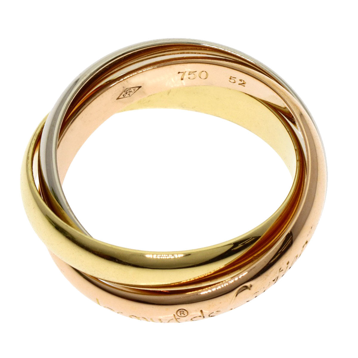CARTIER Trinity #52 Ring K18 Yellow Gold K18 White GoldLadies [Used]