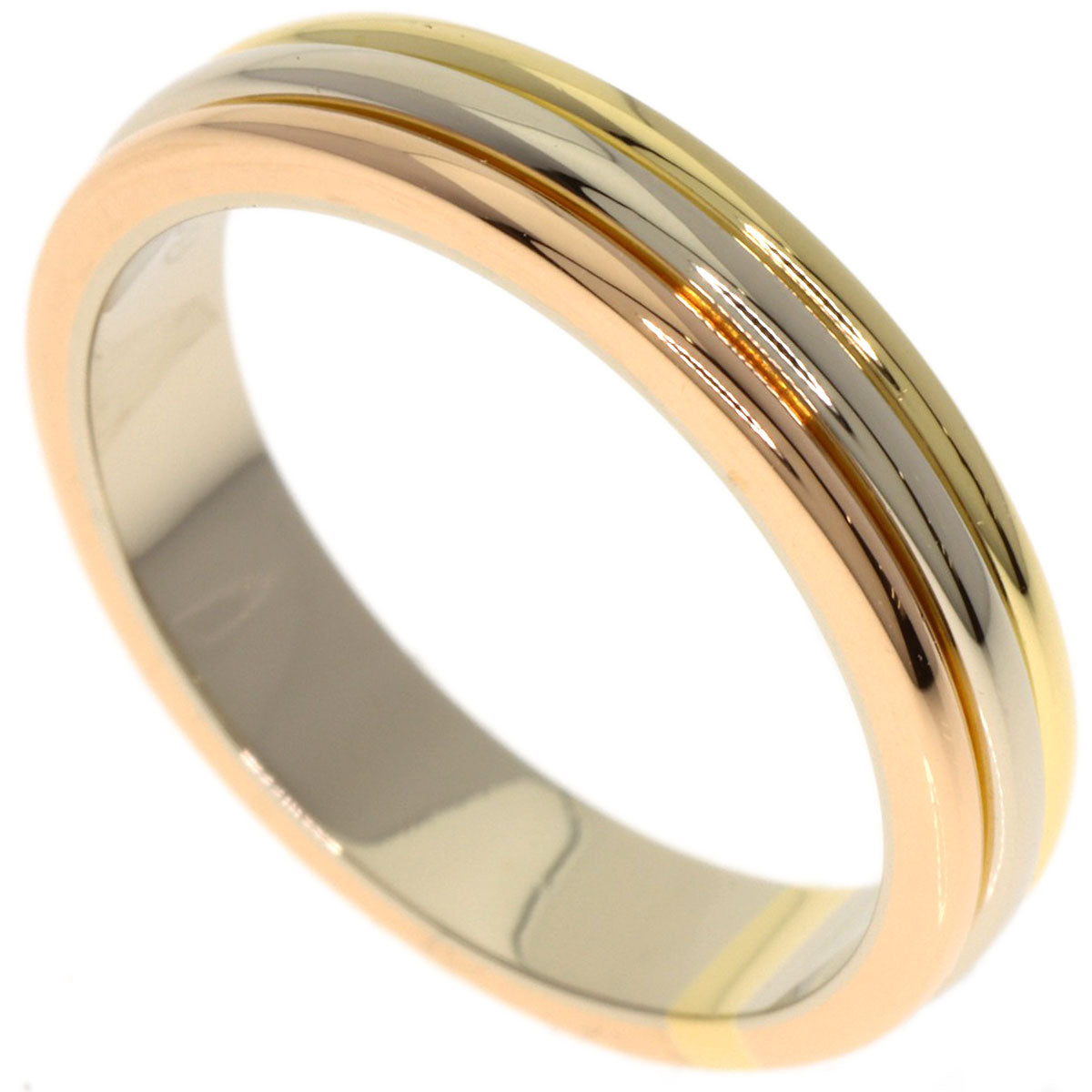 CARTIER Three colors # 49 Ring K18 Yellow Gold K18 White GoldLadies [Used]