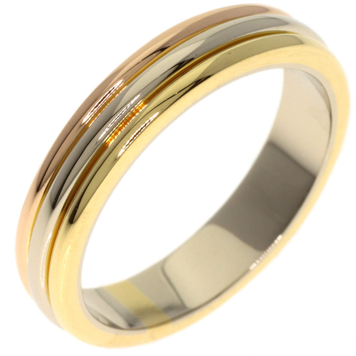 CARTIER Three colors # 49 Ring K18 Yellow Gold K18 White GoldLadies [Used]