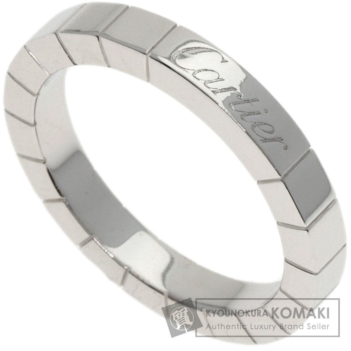 CARTIER Laniere # 51 Ring K18 White Gold Ladies [Used]