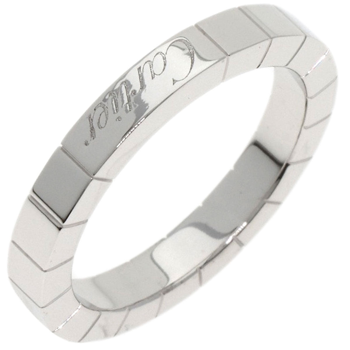 CARTIER Laniere # 51 Ring K18 White Gold Ladies [Used]