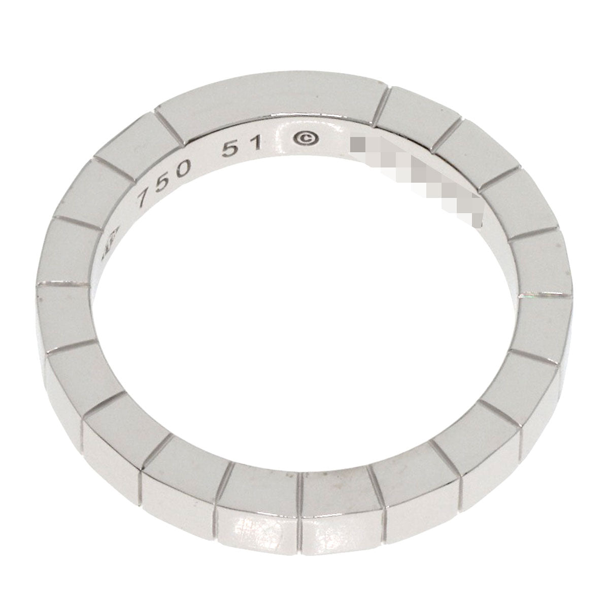 CARTIER Laniere # 51 Ring K18 White Gold Ladies [Used]