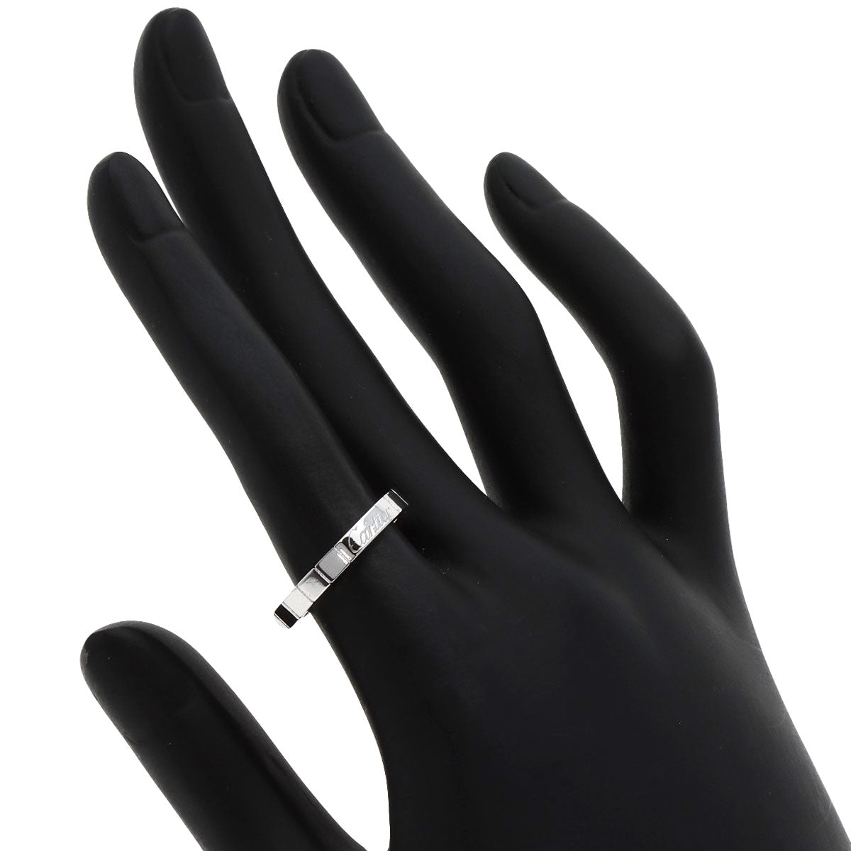 CARTIER Laniere # 51 Ring K18 White Gold Ladies [Used]