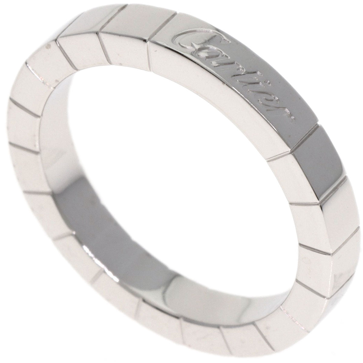 CARTIER Laniere # 51 Ring K18 White Gold Ladies [Used]