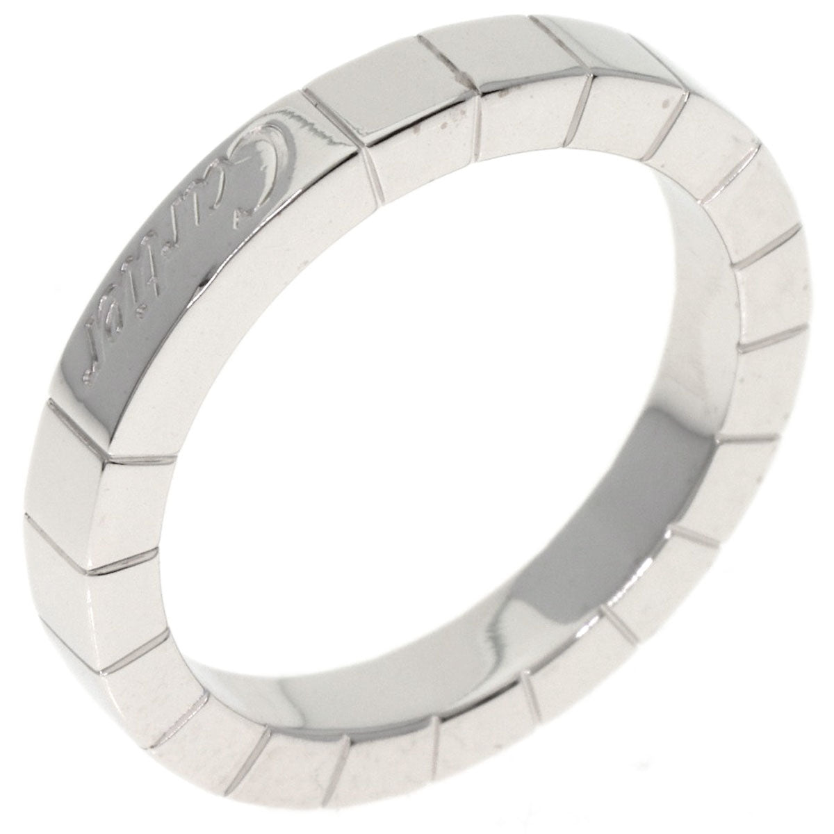 CARTIER Laniere # 51 Ring K18 White Gold Ladies [Used]