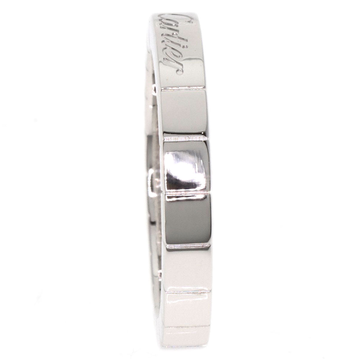 CARTIER Laniere # 51 Ring K18 White Gold Ladies [Used]