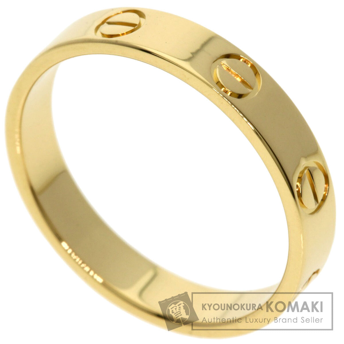 CARTIER mini love ring #54 Ring K18 Yellow Gold Ladies [Used]