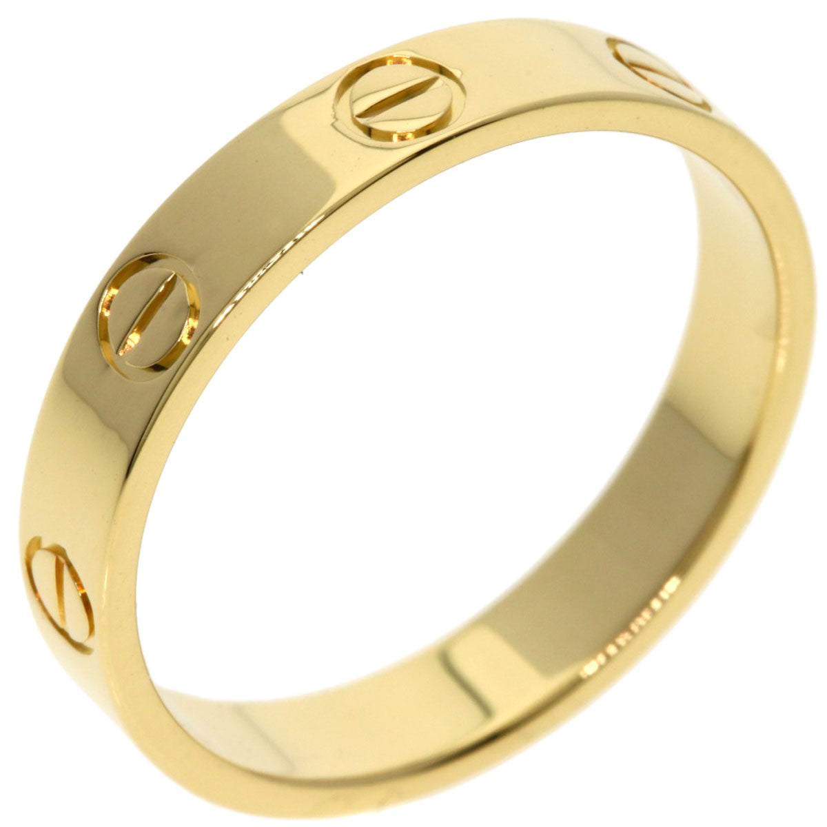 CARTIER mini love ring #54 Ring K18 Yellow Gold Ladies [Used]