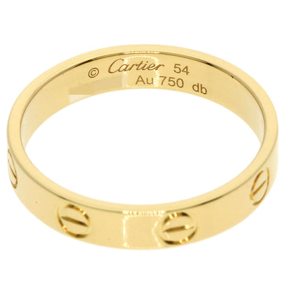 CARTIER mini love ring #54 Ring K18 Yellow Gold Ladies [Used]