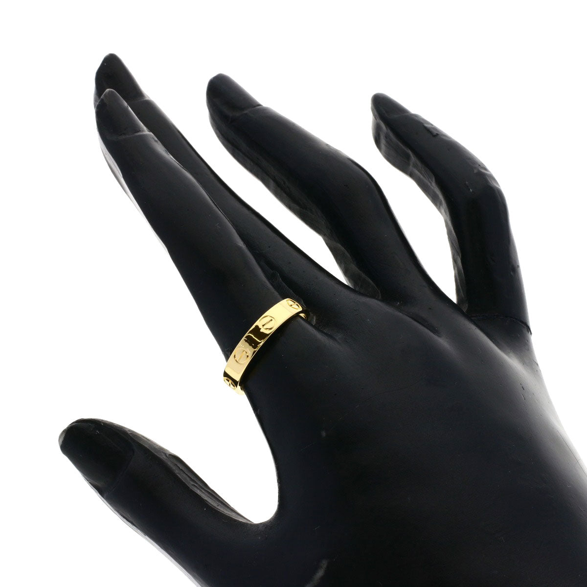 CARTIER mini love ring #54 Ring K18 Yellow Gold Ladies [Used]