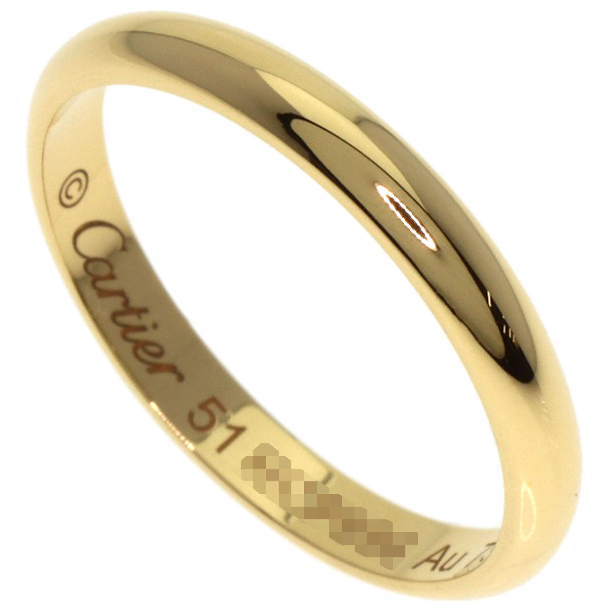 CARTIER Wedding #51 Ring K18 Yellow Gold Ladies [Used]