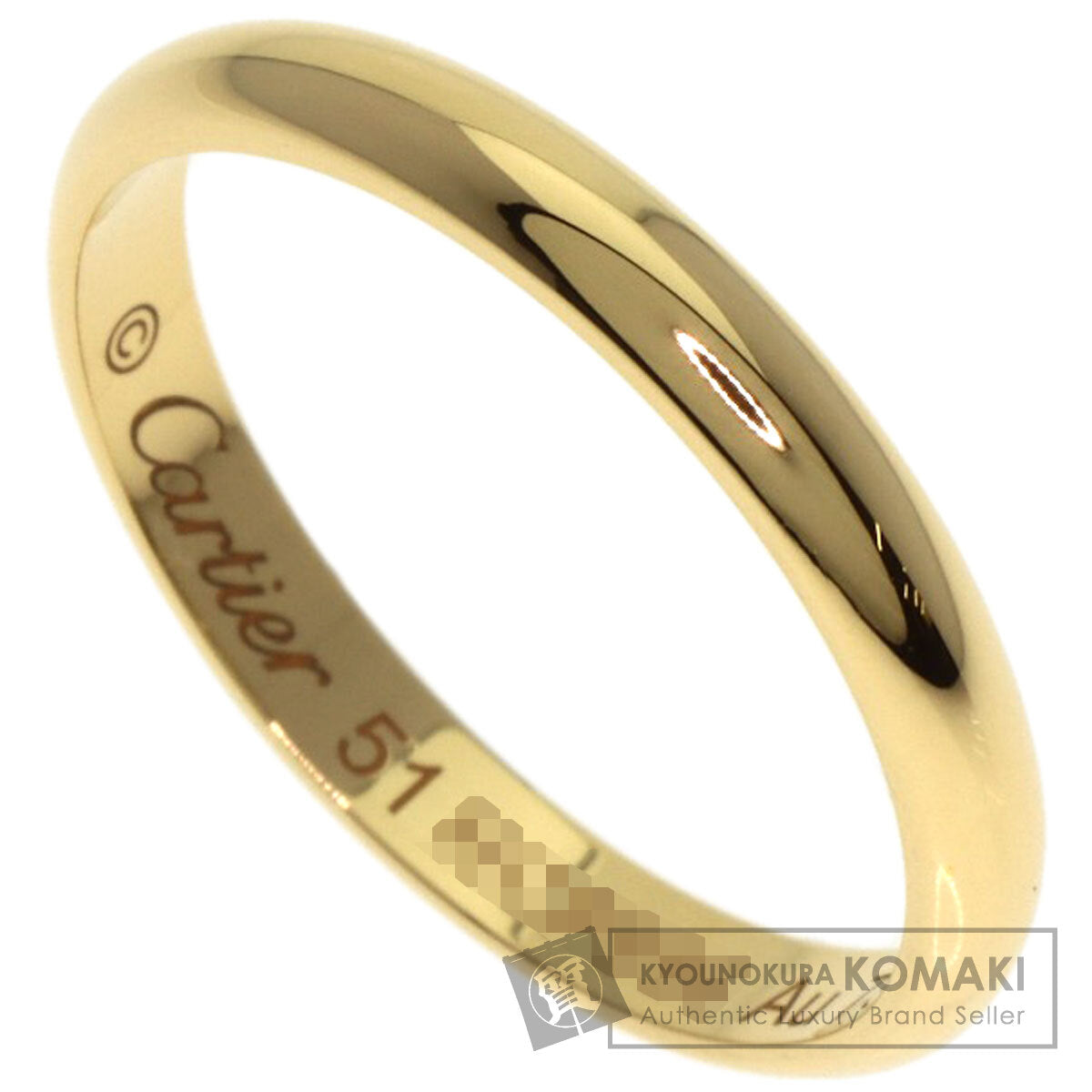 CARTIER Wedding #51 Ring K18 Yellow Gold Ladies [Used]