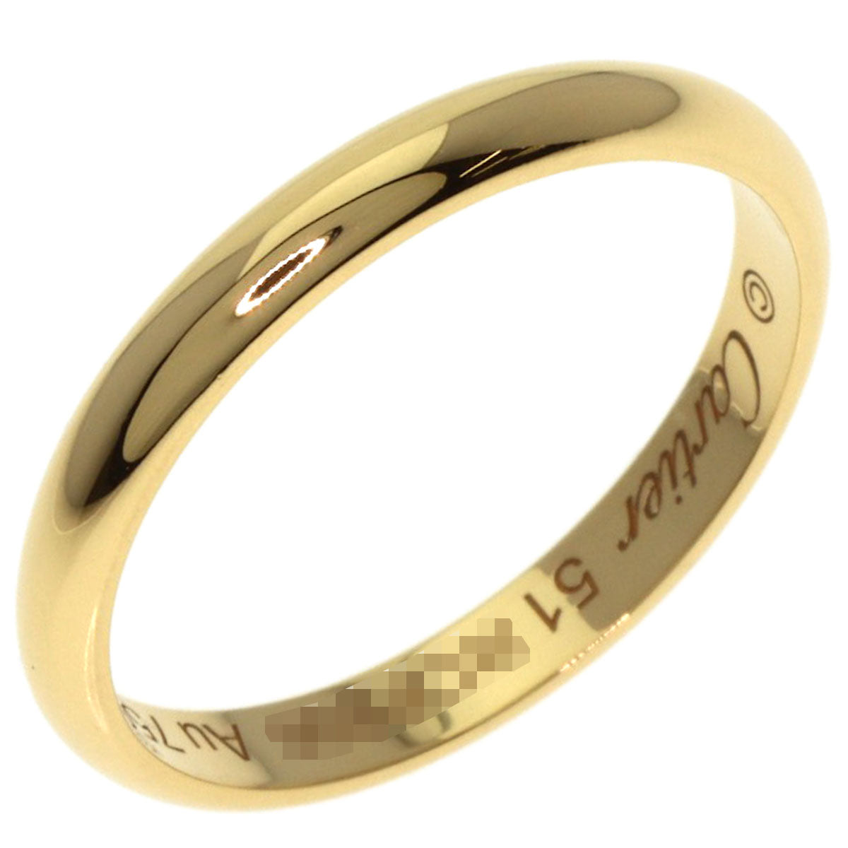 CARTIER Wedding #51 Ring K18 Yellow Gold Ladies [Used]