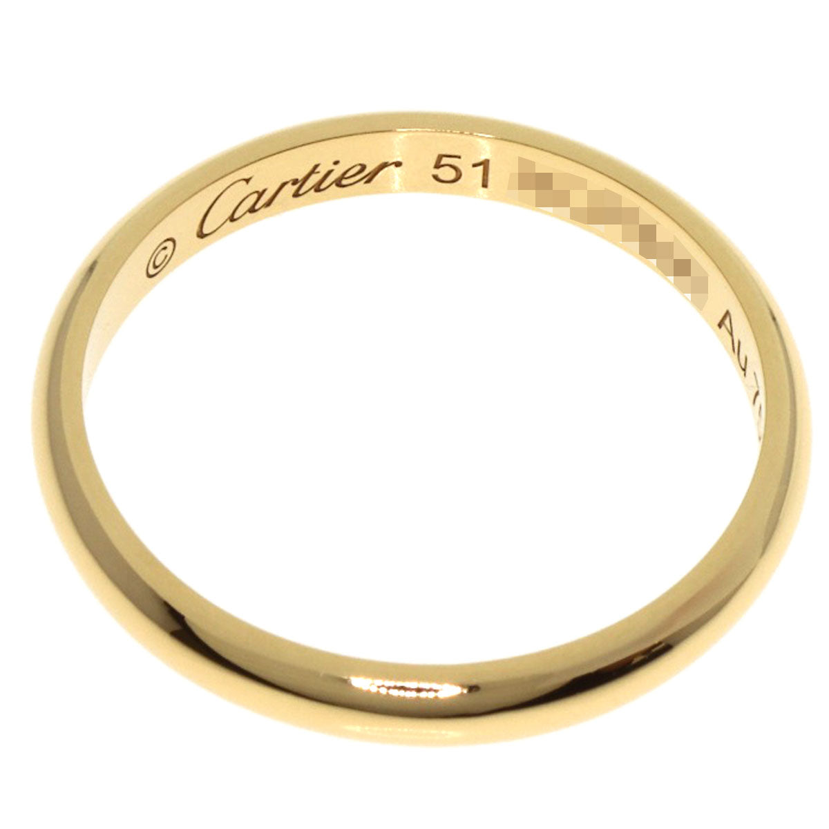CARTIER Wedding #51 Ring K18 Yellow Gold Ladies [Used]